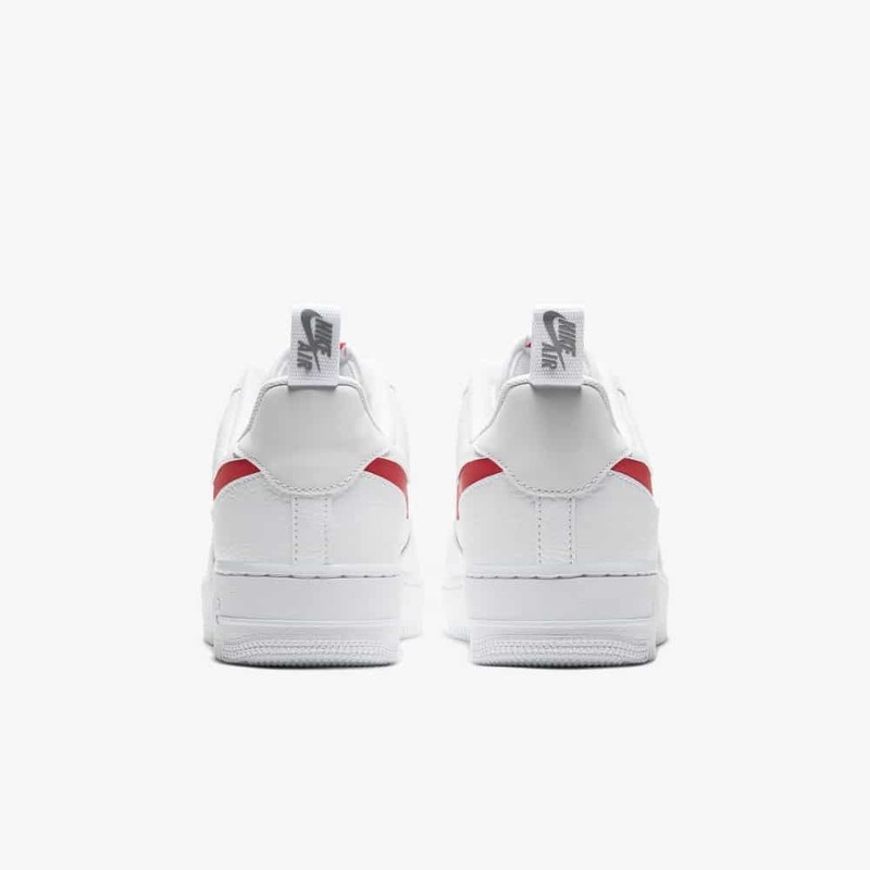 公式正規品!★NIKE AIR FORCE 1 UTILITY REFLECTIVE WHITE/RED Nike Air Force 1 AF1 GS Utility Reflective White Red Swoosh